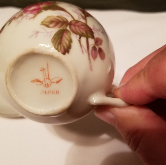 3 for 20. Small teacup  and plate Rose pattern Vintage  set - Picture 4 of 4